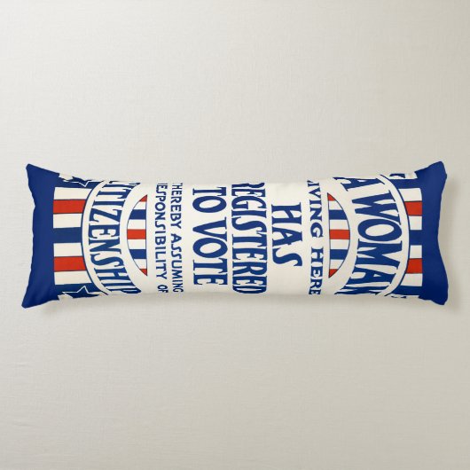 steun voor de stemrechten van vrouwen lichaamskussen (Voorkant)