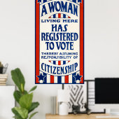  steun voor de stemrechten van vrouwen poster (Thuiskantoor)