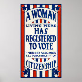  steun voor de stemrechten van vrouwen poster (Voorkant)