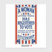  steun voor de stemrechten van vrouwen sticker (Vel)