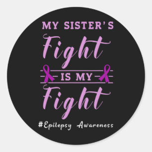 Steun voor epilepsiebewustzijn ronde sticker