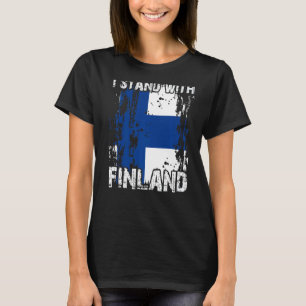 steun voor finland met finse vlag t-shirt