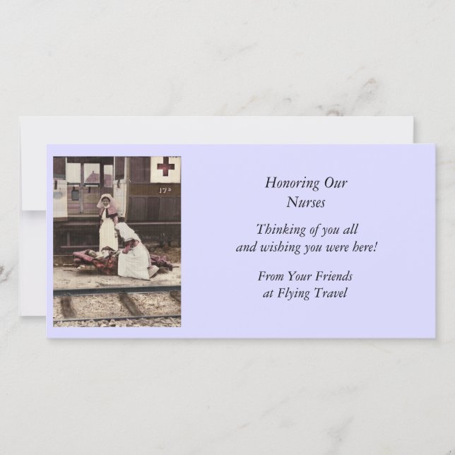 Steun voor gewonden in de opslagplaats van treinen (Voorkant)