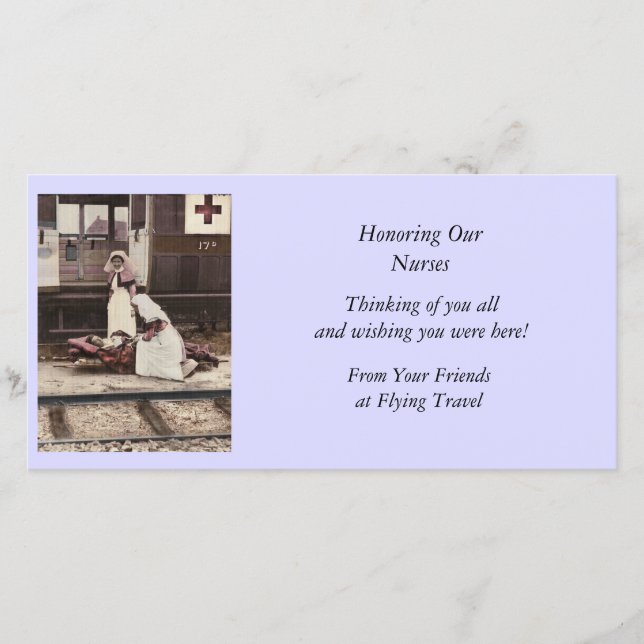 Steun voor gewonden in de opslagplaats van treinen (Voorkant)