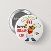STEUN VOOR HERMAN CAIN POLITIEKE BUTTON (Voorkant /achterkant)