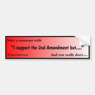 Steun voor het tweede amendement bumpersticker