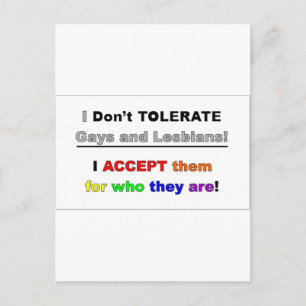 Steun voor homo's en lesbiennes briefkaart