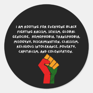 Steun voor iedereen zwart - Juneteenth trots Ronde Sticker