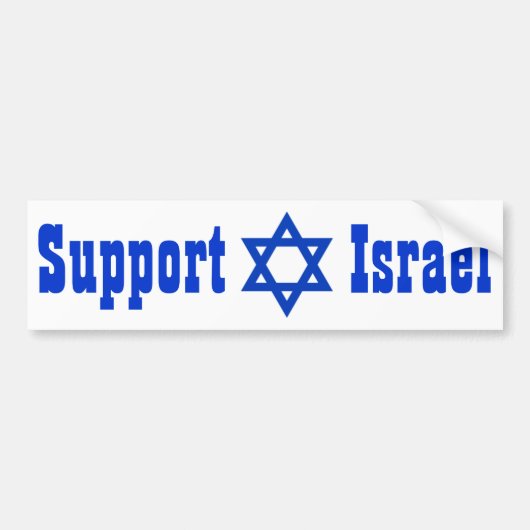 Steun voor Israël Bumpersticker (Voorkant)