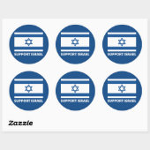Steun voor Israël Ronde Sticker (Vel)