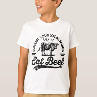 Steun voor lokale boerenproducenten die boerenmark t-shirt