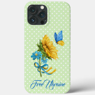Steun voor Sunflower & Butterfly Ukraine iPhone 13 Pro Max Hoesje