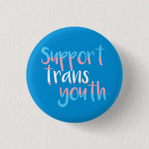 Steun voor transjeugdbadge ronde button 3,2 cm