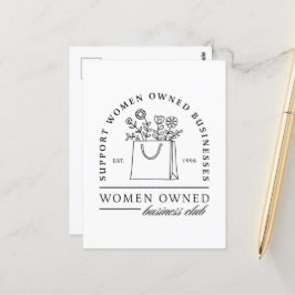 Steun vrouwen bezat bedrijven floral esthetiek briefkaart