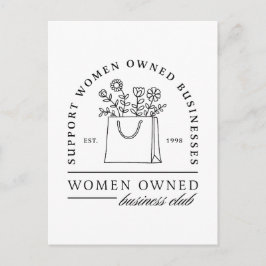 Steun vrouwen bezat bedrijven floral esthetiek briefkaart