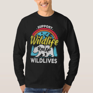 Steun Wilde Dieren Voed Op Jongens Wilde Kinderen T-shirt