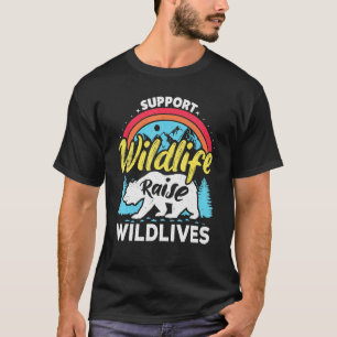 Steun Wilde Dieren Voed Op Wilde Jongens Kinderen  T-shirt