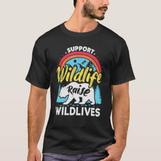 Steun Wilde Dieren Voed Op Wilde Jongens Kinderen T-shirt