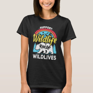 Steun Wilde Dieren Voed Op Wilde Jongens Kinderen T-shirt