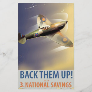 Steun ze! WW2 poster Briefpapier