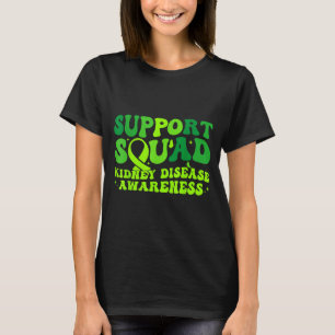 Steungroep groene lint vlinder pkd nier t-shirt