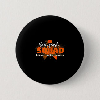 Steunploegen oranje lint leukemie kanker ronde button 5,7 cm