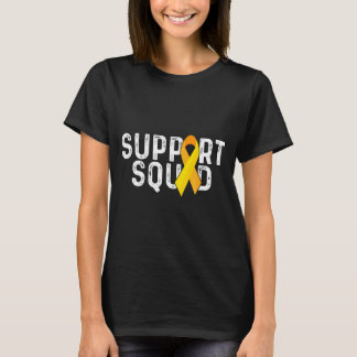 Steunteam _ gele lint _ kinderkanker t-shirt