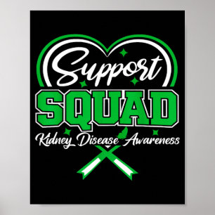 Steunteam groene lint vlinder pkd nier poster