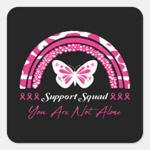 Steunteam Je Bent Niet Alleen Vierkante Sticker