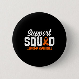 Steunteam Leukemie Bloedkanker Bewustzijn Oranje Ronde Button 5,7 Cm