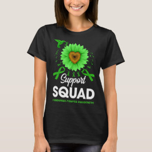 Steunteam Lymfoom Kankerbewustzijn Zonnebloem T-shirt