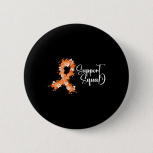 Steunteam Oranje Lint Leukemie Bloedkanker  Ronde Button 5,7 Cm