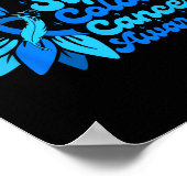 Steunteam Sunflower Colon Blauw Kanker Poster (Hoek)