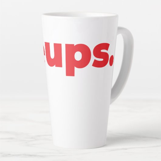Steups Latte Mug - Red (Angle droit)