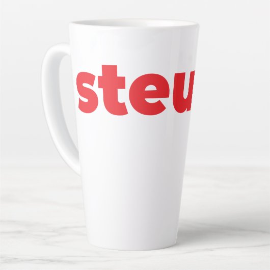 Steups Latte Mug - Red (Angle gauche)