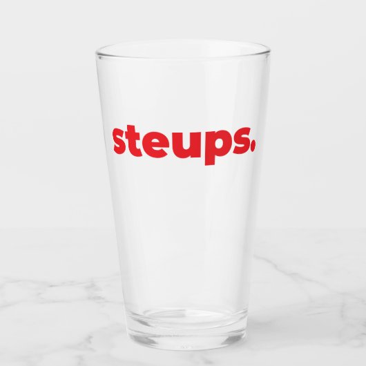 Steups Mok - Rood Glas (Voorkant)