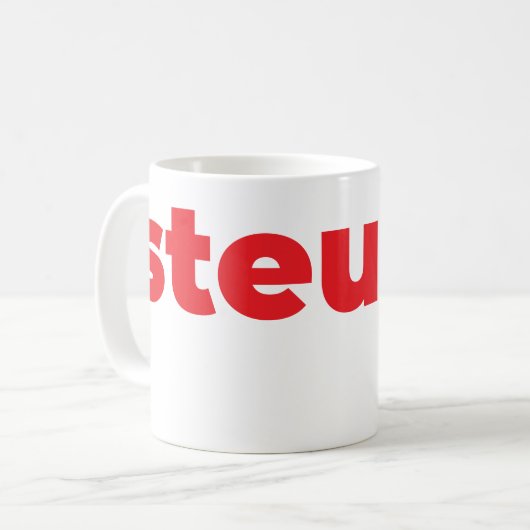 Steups Mug - Red Koffiemok (Voorkant links)