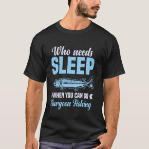 Steur Speer Staaf en Haspel Combo Steur Vis T-shirt