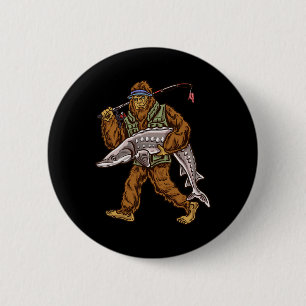 Steurvissen Bigfoot Vissers Ronde Button 5,7 Cm