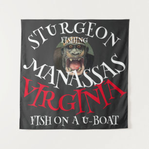 STEURVISVANGST BULL RUN RIVER OP EEN U-BOOT WANDKLEED