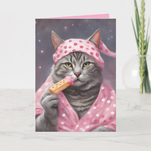 Steve de Tabby fijne droom en Gelukkige Verjaardag Kaart