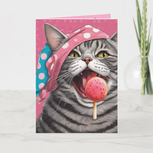 Steve de tabby kat twee paar ondergoed  kaart