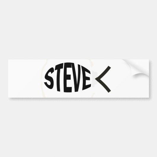 Steve Fish Bumpersticker (Voorkant)