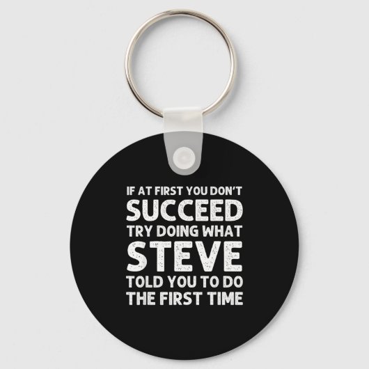 Steve Gift Name D Birthday Funny Christ  Sleutelhanger (Voorkant)
