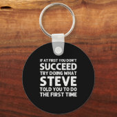 Steve Gift Name D Birthday Funny Christ  Sleutelhanger (Voorkant)