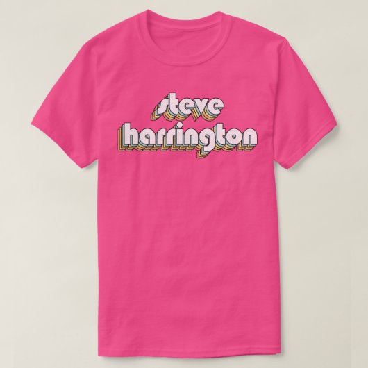 Steve Harrington Retro Rainbow Typography Faded St T-shirt (Design voorkant)