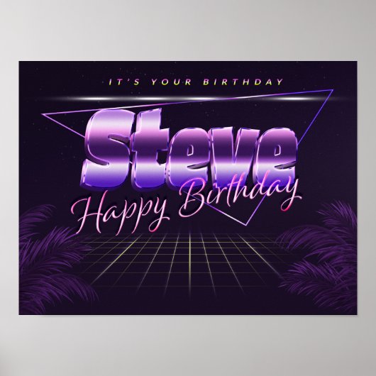 Steve Name Vorname Poster Geburtstag (Voorkant)