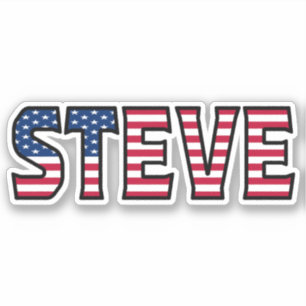 Steve Nom Prénom USA Autocollant Stickerset