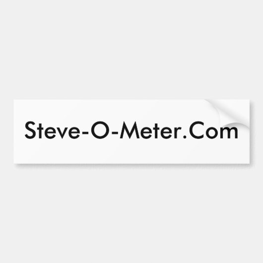 Steve-O-Meter.Com Bumpersticker (Voorkant)
