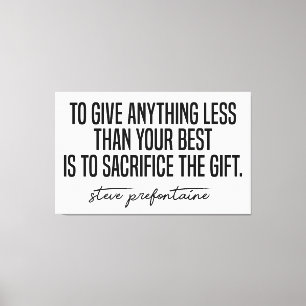Steve Prefontaine Quote Canvas Afdruk